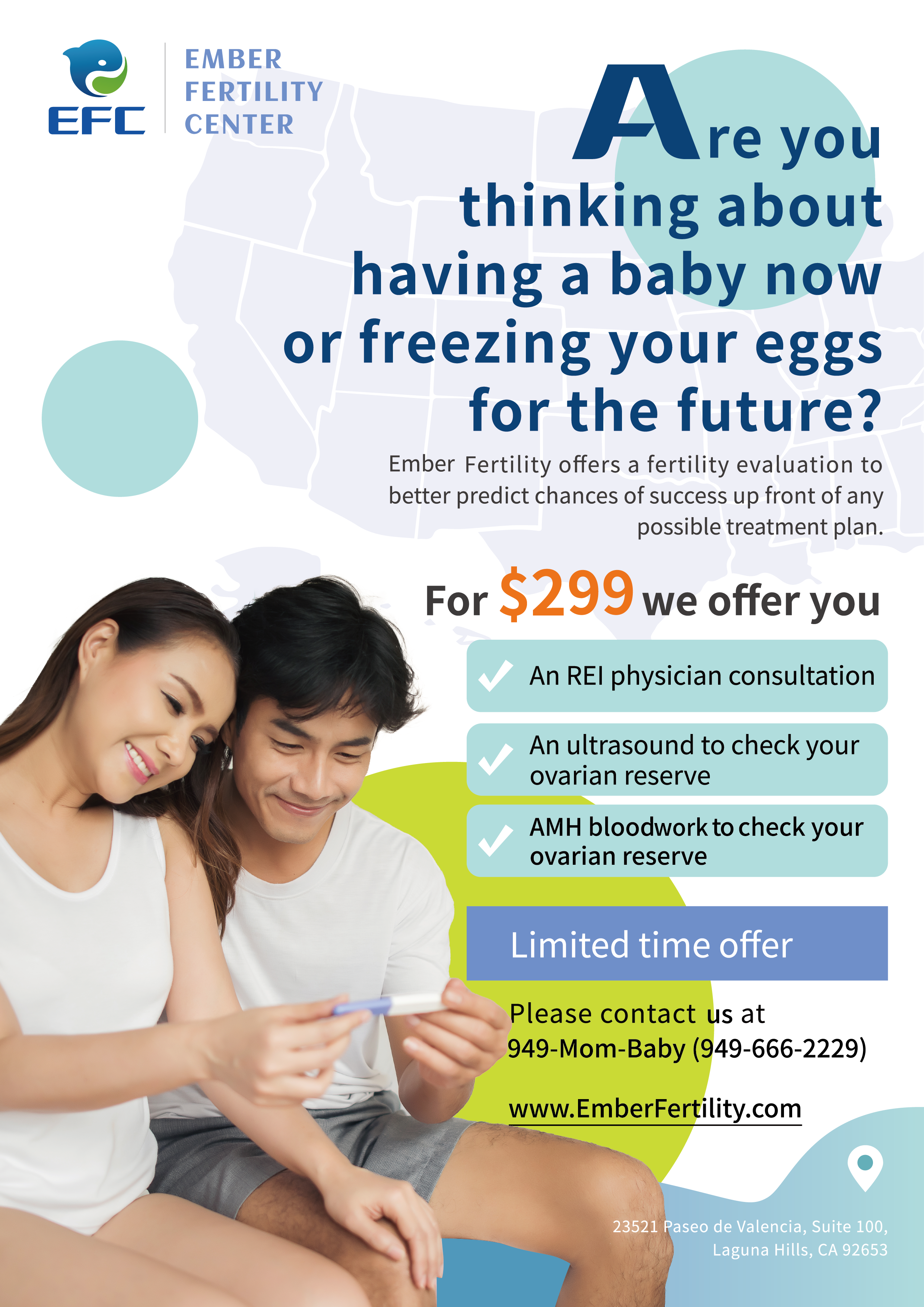 $299 fertility evaluation flyer